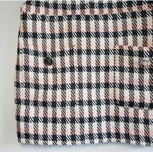 Zara Tweed Plaid Pinafore Dress - Picture 6 of 12